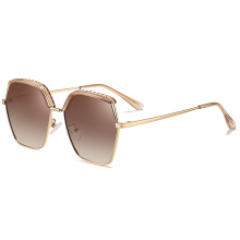 Sunglasses new polarized women men large frame thin legs fashion sunglasses outdoor travel metal PC 2020 sun glasses 2222